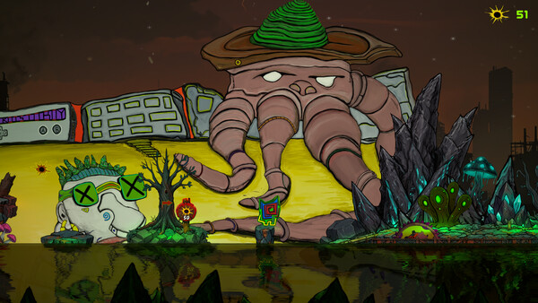 Large hand-drawn creature in Padlova Street